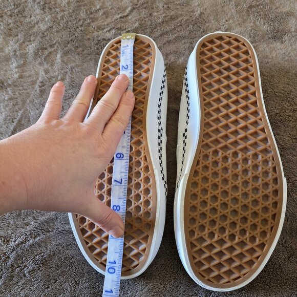 Vans Authentic Check Foxing True White Women’s 9 (Fits 8) Canvas Skate Shoes - Picture 9 of 13